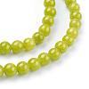 Natural Yellow Jade Beads Strands G-G598-6mm-YXS-3