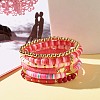 Handmade Polymer Clay Heishi Beads Stretch Bracelets Set BJEW-JB07397-2