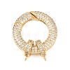 Ring Brass Micro Pave Clear Cubic Zirconia Spring Gate Rings KK-C162-094G-1