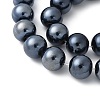 Electroplate Round Pearlized Glass Pearl Beads Strands X-EGLA-U002-01A-3