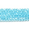 Transparent Electroplate Glass Beads Strands GLAA-F029-3mm-C20-1