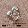 Irregular 304 Stainless Steel Cuff Open Rings for Women AJ8758-4-1