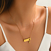 201 Stainless Steel Oval Tag Hollow Butterfly Infinity Symbol Pendant Necklaces for Women KK1320-4