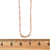 Brass Dapped Chains Necklaces for Women NJEW-D302-23RG-5