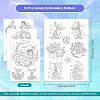 4 Sheets 11.6x8.2 Inch Stick and Stitch Embroidery Patterns DIY-WH0455-092-2