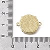 Flat Round Brass & Acrylic Connector Charms KK-G602-12A-04-3