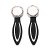 Alloy & Iron Bookmark Cabochon Settings PALLOY-N184-04S-1