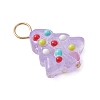 Handmade Bumpy Glass Enamel Pendants PALLOY-JF04469-01-4