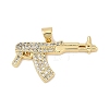 Brass Micro Pave Cubic Zirconia Pendants KK-U058-59B-G-1