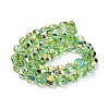 Electroplate Transparent Glass Beads Strands EGLA-B012-AB04-2