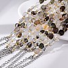 Natural Lodolite Quartz Beaded Bracelets for Women G-P563-07P-11-3