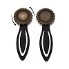 Alloy & Iron Bookmark Cabochon Settings PALLOY-N184-06AB-4