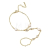 Brass Micro Pave Clear Cubic Zirconia Mittens Bracelets for Women BJEW-C156-02G-4