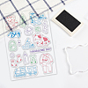 Globleland 9 Sheets 9 Style Dog & Flower & Baby Accessories PVC Plastic Stamps DIY-GL0002-69-6