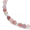 Natural Multicolor Tourmaline &  Electroplate Non-magnetic Synthetic HematiteRound Bead Braided Beaded Bracelets for Women BJEW-JB13434-01-3