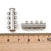 Non-Tarnish 4-Strands 304 Stainless Steel Slide Lock Clasps STAS-H402-35P-01-4