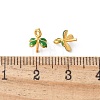 Brass Enamel Eye Pin Peg Bails KK-K399-07B-G-3