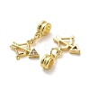 Rack Plating Brass Micro Pave Cubic Zirconia Charms KK-S398-02A-2