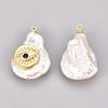 Natural Cultured Freshwater Pearl Pendants PEAR-L025-15G-2