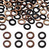 Craftdady 200Pcs 2 Colors Dyed Wood Jewelry Findings Coconut Linking Rings COCO-CD0001-01-9