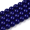 Opaque Solid Color Glass Beads Strands X-GLAA-T032-P8mm-03-1