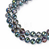 Electroplate Transparent Glass Beads Strands EGLA-N002-34A-D02-3