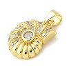Brass Micro Pave Cubic Zirconia Pendants KK-S511-04B-G-2