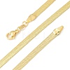 4mm Rack Plating Brass Flat Snake Chain Necklaces for Women Men MAK-L044-14G-4