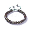 Adjustable Natural Dragon Blood Jasper Braided Bead Bracelets BJEW-F369-A16-1