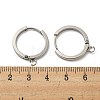 Tarnish Resistant 201 Stainless Steel Huggie Hoop Earrings Findings STAS-A167-01H-P-3