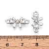 Alloy Crystal Rhinestone Bowknot Links Connector Charms PALLOY-T091-36P-3