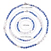 3Pcs Natural Shell & Plastic Pearl Flower & Glass Beaded Necklaces and Stretch Bracelet Set SJEW-SW00010-03-2