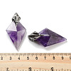 Natural Amethyst Pendants G-K338-10AS-01-3