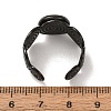 Spiral 304 Stainless Steel Cuff Ring Components STAS-P454-02B-B-3