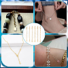 6Pcs 6 Styles Brass Ends with Chain FIND-PH0060-21G-5
