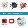 450Pcs 3 Style Opaque Acrylic Beads OACR-CW0001-02-3