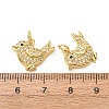 Brass Micro Pave Black Cubic Zirconia Charms CU-E003-18G-22-3