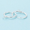 201 Stainless Steel Huggie Hoop Earring Findings STAS-P283-01P-S-2