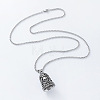 Hip Hop 304 Stainless Steel Skull Guardian Bell Pendant Necklaces for Biker NI7223-3