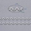 Brass Flat Oval Cable Chains CHC029Y-S-6