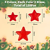 120Pcs 12 Style Christmas Star Non-woven Fabric Ornament Accessories DIY-FH0005-71-2