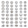 48Pcs 12 Colors 1-Hole Alloy Rhinestone Shank Buttons BUTT-GA0001-43P-1
