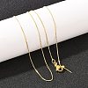 0.8MM Brass Box Chain Adjustable Slider Necklaces KK-H533-09B-G-3