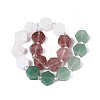 Natural Strawberry Quartz & Rainbow Moonstone & Green Aventurine Beads Strands G-T144-17B-02-1