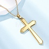 Cross 304 Stainless Steel Pendant Necklaces NJEW-H059-09G-1