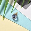 Transparent Glass Charms PALLOY-JF00853-01-4