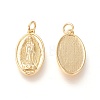 Brass Lady of Guadalupe Pendants KK-L006-022G-2