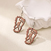 Wood Dangle Earrings for Women WG26A13-02-1