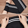 95% Polyester & 5% Stripe Pattern Elastic Fiber Ribbing Fabric for Cuffs FIND-WH0016-36C-3