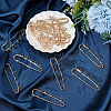 30Pcs Iron Brooch Findings IFIN-SC0002-10A-KCG-6